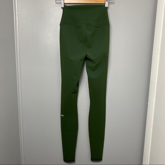 ALO YOGA Hunter Green Ripped Warrior Leggings - Picture 6 of 7